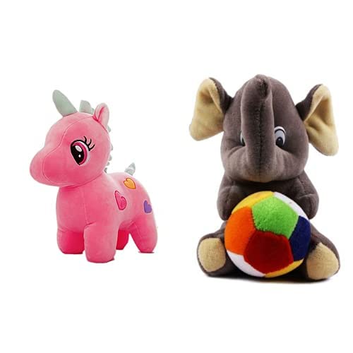 Unicorn Plush Soft Toy Cute Kids Soft Toys Baby Boys/Girls (25 cm, Pink)