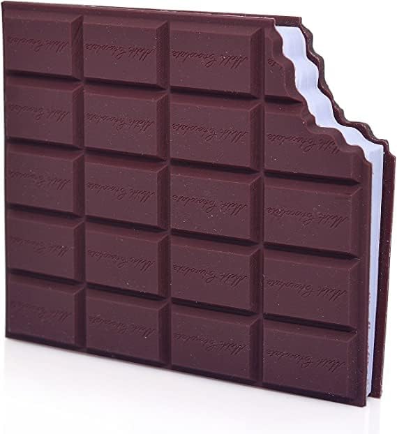 Chocolate Fragrance Diary Scented Chocolate Notebook Small Memo in Eaten Chocolate Shape and Fragrance Personal Diary Pocket Diary (Brown)
