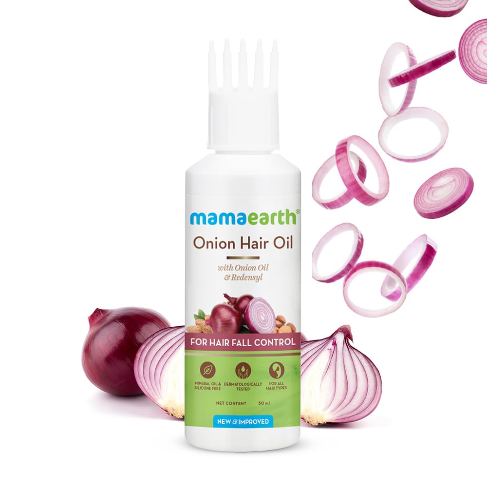 Mamaearth Onion Hair Oil with Onion & Redensyl for Hair Fall Control - 200 ml