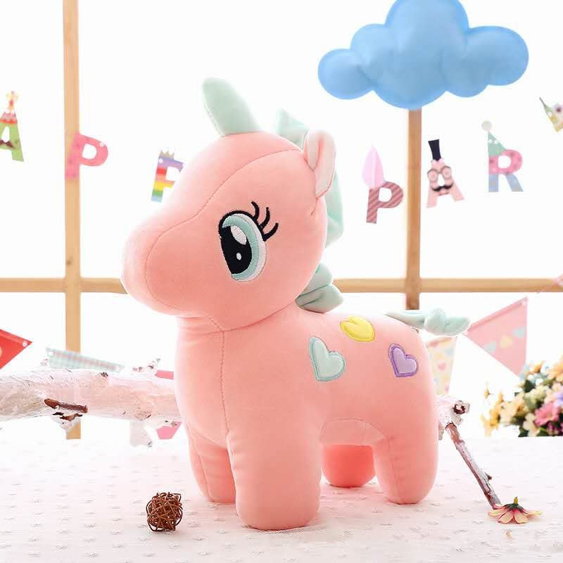 Unicorn Plush Soft Toy Cute Kids Soft Toys Baby Boys/Girls (25 cm, Pink)