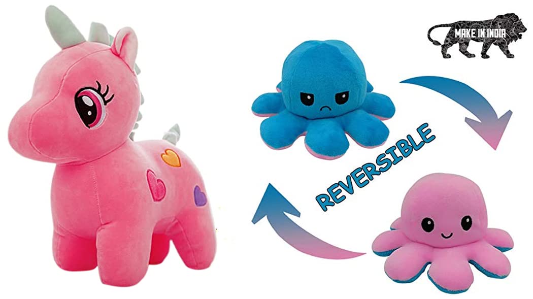 Unicorn Plush Soft Toy Cute Kids Soft Toys Baby Boys/Girls (25 cm, Pink)