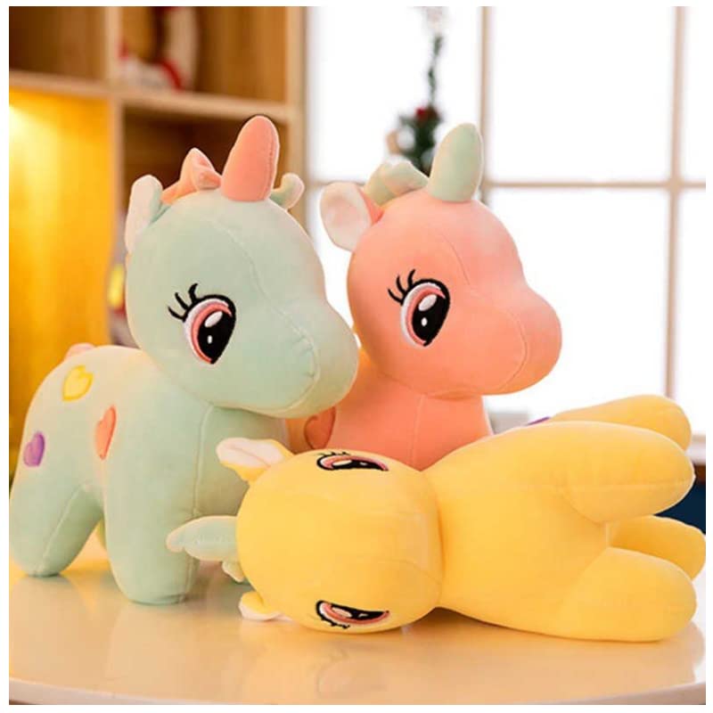 Unicorn Plush Soft Toy Cute Kids Soft Toys Baby Boys/Girls (25 cm, Pink)