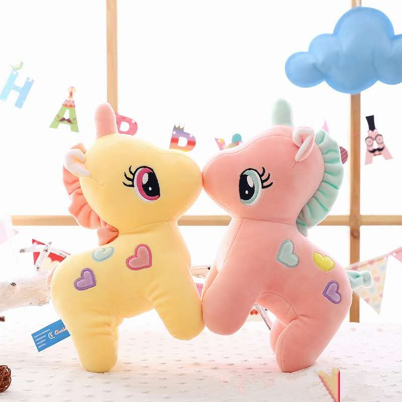 Unicorn Plush Soft Toy Cute Kids Soft Toys Baby Boys/Girls (25 cm, Pink)