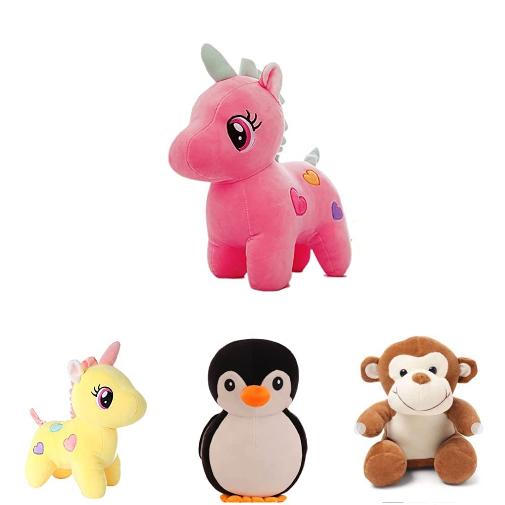 Unicorn Plush Soft Toy Cute Kids Soft Toys Baby Boys/Girls (25 cm, Pink)