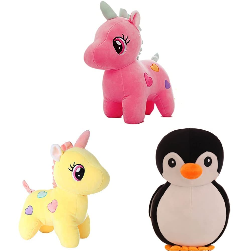 Unicorn Plush Soft Toy Cute Kids Soft Toys Baby Boys/Girls (25 cm, Pink)