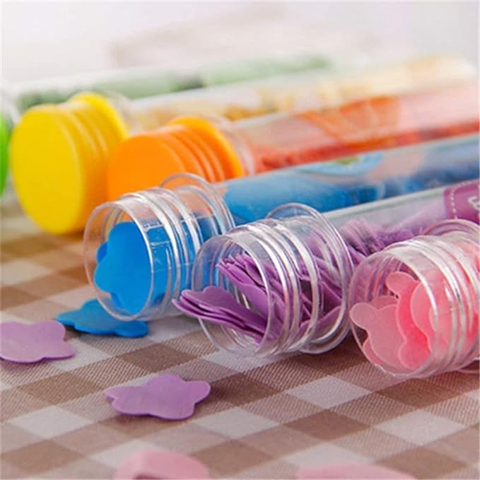 6 Pcs Paper Soap | Disposable Mini Soap Paper | Scented Soap Bath Flakes | Portable Flower Tube Petals | Tube Shape Bottle Paper Soap For Travelling (set of 6)