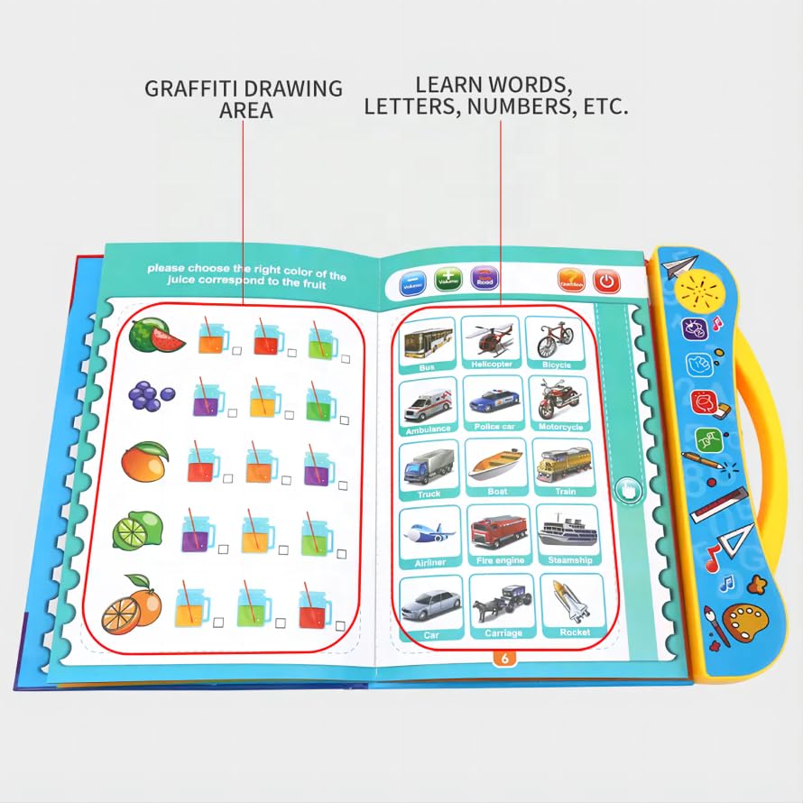 Intelligence Book | Interactive Book -Musical English Educational Phonetic Learning Book for 3 + Year Kids | Toddlers | Educational