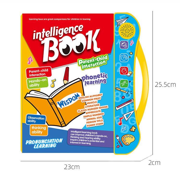Intelligence Book | Interactive Book -Musical English Educational Phonetic Learning Book for 3 + Year Kids | Toddlers | Educational
