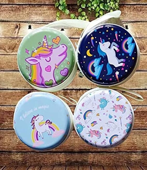 Unicorn Printed Multipurpose Coin - Earphone Pouch Return Gift (Pack of 6)