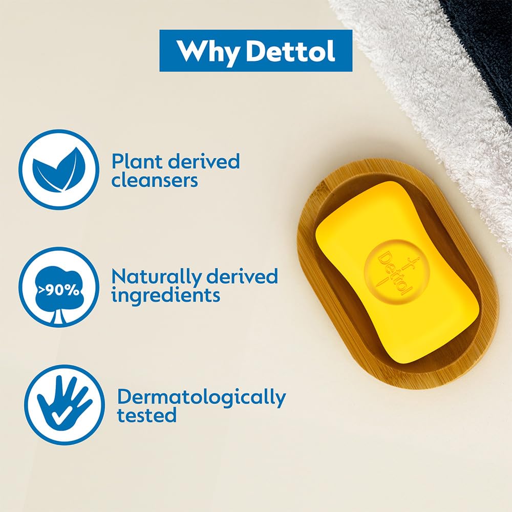Dettol Lime Cool Bathing Soap Bar with 2x Menthol (600g)- Pack of 8