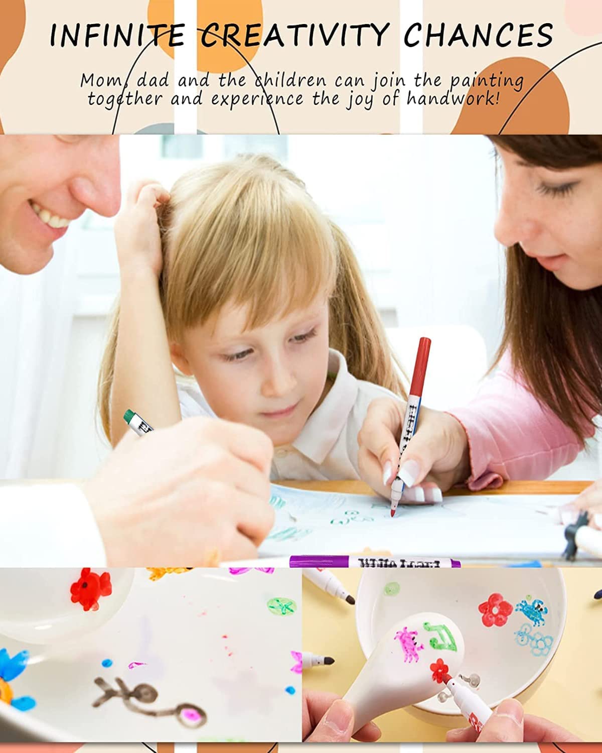8 pcs Magical Water Pen, Magical Floating Ink Pen, Erasing Whiteboard Marker, A Watercolor Pen That Can Float in The Water, Painting Pens Kit Set for Kids