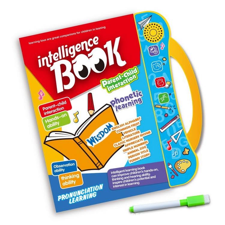 Intelligence Book | Interactive Book -Musical English Educational Phonetic Learning Book for 3 + Year Kids | Toddlers | Educational