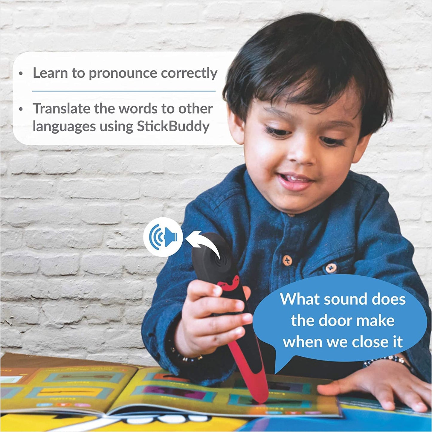 Interactive Early Learning Smart Book, Talking Pen for Kids, 9 Books (Alphabets, Colors, Animals/Birds, First 100 Words, Counting, Hindi, Rhymes, Vegetables/Fruits)