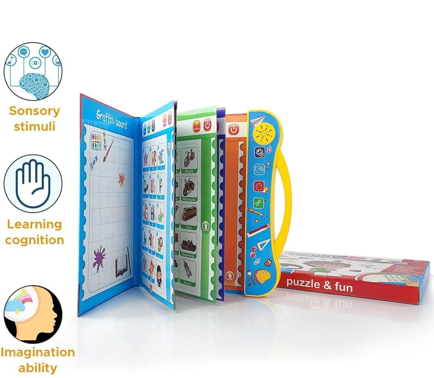 Intelligence Book | Interactive Book -Musical English Educational Phonetic Learning Book for 3 + Year Kids | Toddlers | Educational
