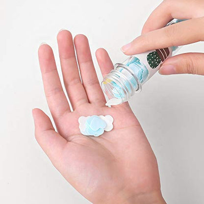 6 Pcs Paper Soap | Disposable Mini Soap Paper | Scented Soap Bath Flakes | Portable Flower Tube Petals | Tube Shape Bottle Paper Soap For Travelling (set of 6)