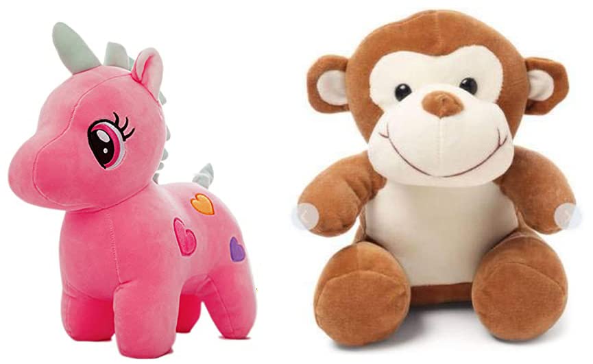 Unicorn Plush Soft Toy Cute Kids Soft Toys  Baby Boys/Girls (25 cm, Pink)