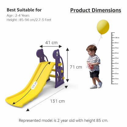 Super Slide with Basketball for Indoor & Outdoor Use | Safe & Fun | Ideal for Boys & Girls | Toy for Kids | Easy Assembly | Suitable for Age 24M-4Y