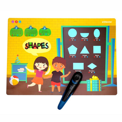 Kinder Smart Interactive Learning Series (Without Pen), Educational Fun Learning Activity Kit for Growing Kids, Set of 18 Posters, Paper-Based Multi-Sensorial Posters, 3-6 Year Old