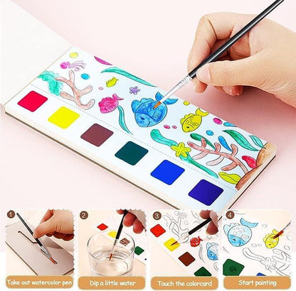 Kids Coloring Doodle Drawing Magic Water Book (pack of 2)