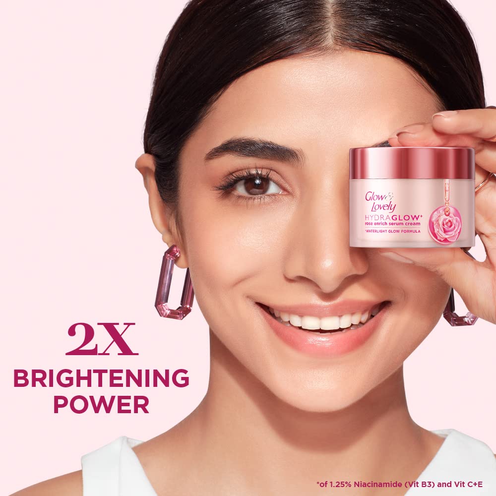 Glow & Lovely HydraGlow Rose Enrich Serum Cream 50g  Pack of 2