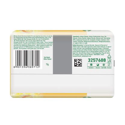 Dettol Lime Cool Bathing Soap Bar with 2x Menthol (600g)- Pack of 8
