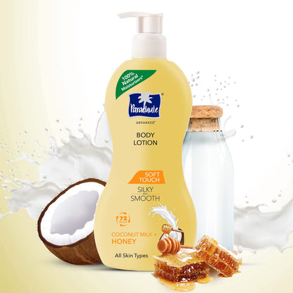 Parachute Advansed Soft Touch Body Lotion for Women & Men, All Skin types, 400ml |72h Moisturisation & Parachute Advansed Cocoa Repair Body Lotion, Intense Moisture, 400ml