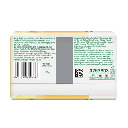 Dettol Lime Cool Bathing Soap Bar with 2x Menthol (600g)- Pack of 8