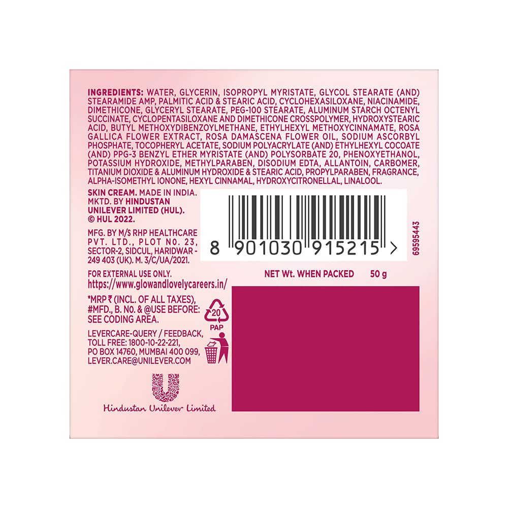Glow & Lovely HydraGlow Rose Enrich Serum Cream 50g  Pack of 2
