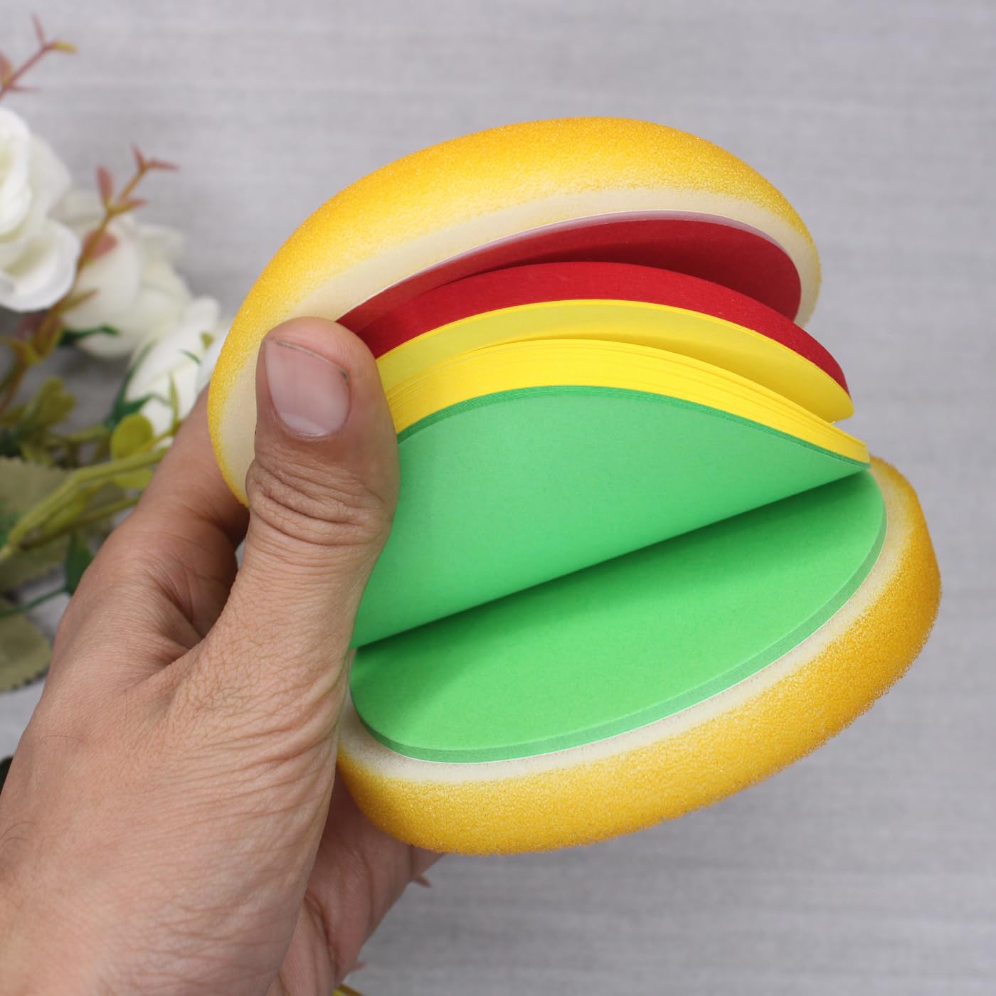 FULLY Soft Sponge Burger Shape Notepad/Dairy/Notebook For Personal Notes