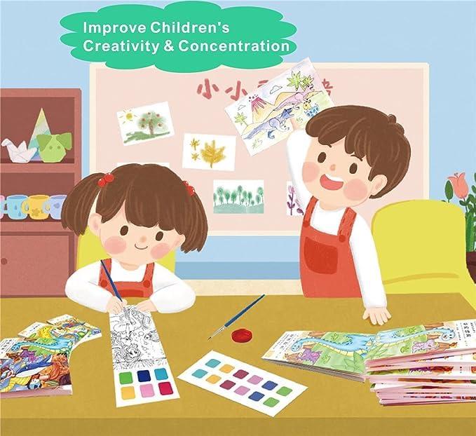 Kids Coloring Doodle Drawing Magic Water Book (pack of 2)