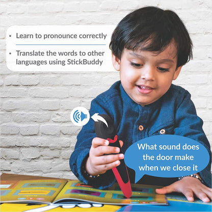 Interactive Early Learning Smart Book, Talking Pen for Kids, 9 Books (Alphabets, Colors, Animals/Birds, First 100 Words, Counting, Hindi, Rhymes, Vegetables/Fruits)