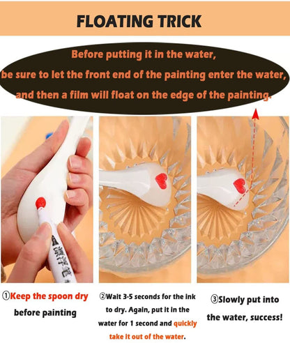 8 pcs Magical Water Pen, Magical Floating Ink Pen, Erasing Whiteboard Marker, A Watercolor Pen That Can Float in The Water, Painting Pens Kit Set for Kids