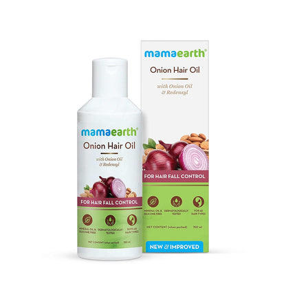 Mamaearth Onion Hair Oil with Onion & Redensyl for Hair Fall Control - 200 ml
