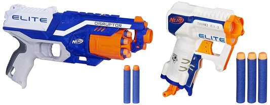 Nerf Disruptor Elite Toy Blaster, 6-Dart Rotating Drum with Darts