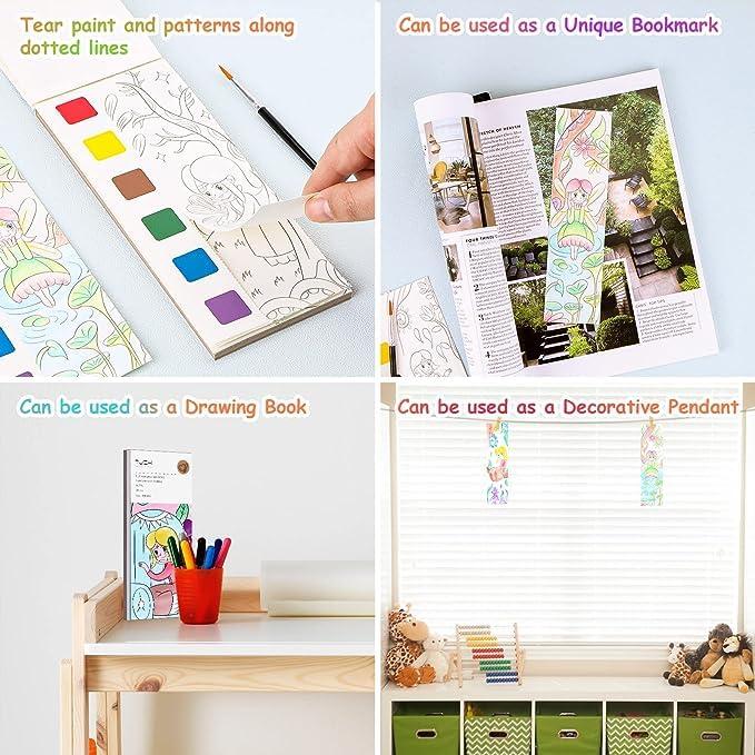 Kids Coloring Doodle Drawing Magic Water Book (pack of 2)