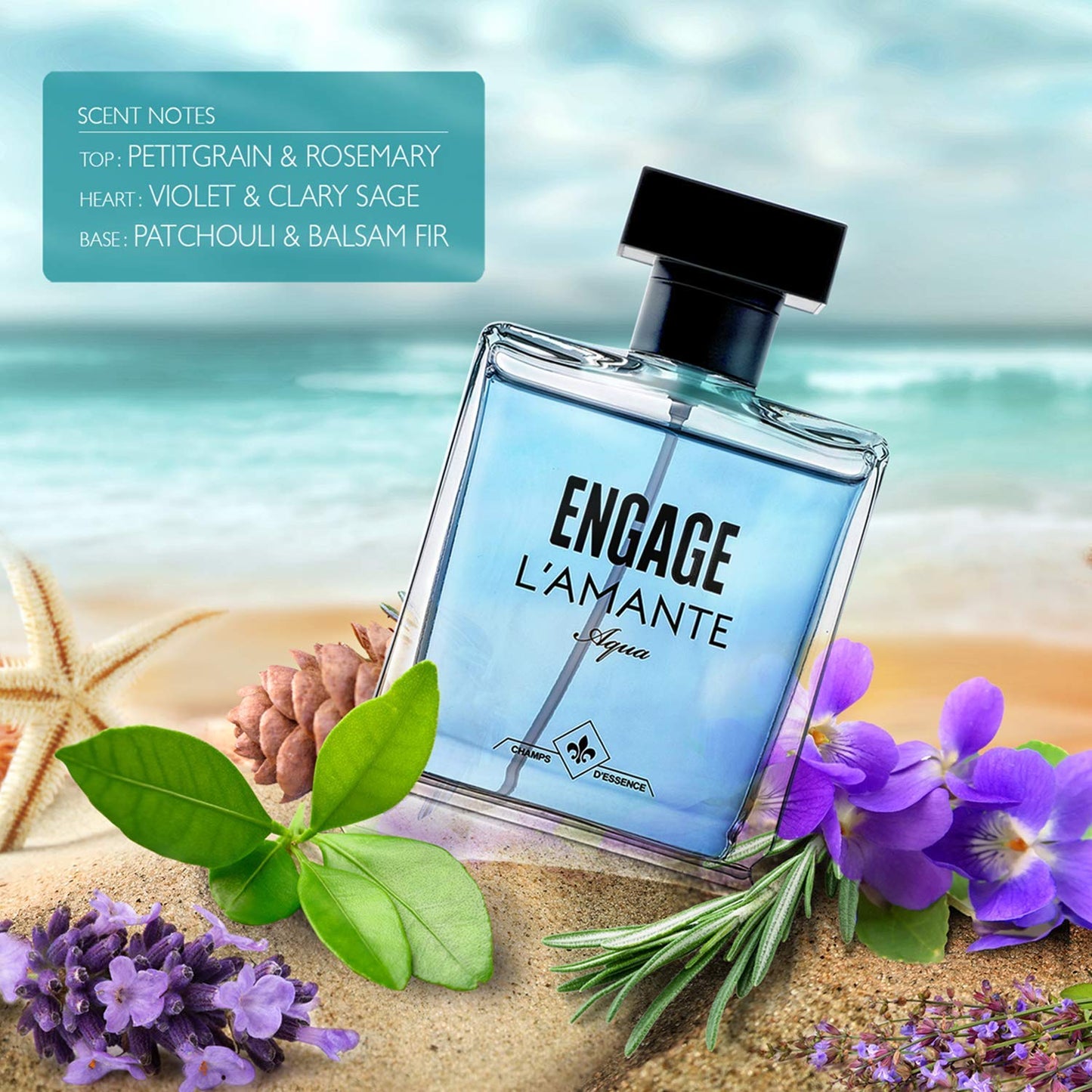 Engage L'amante Eau De Parfum for Men, Long Lasting and Premium, Skin Friendly, 100ml